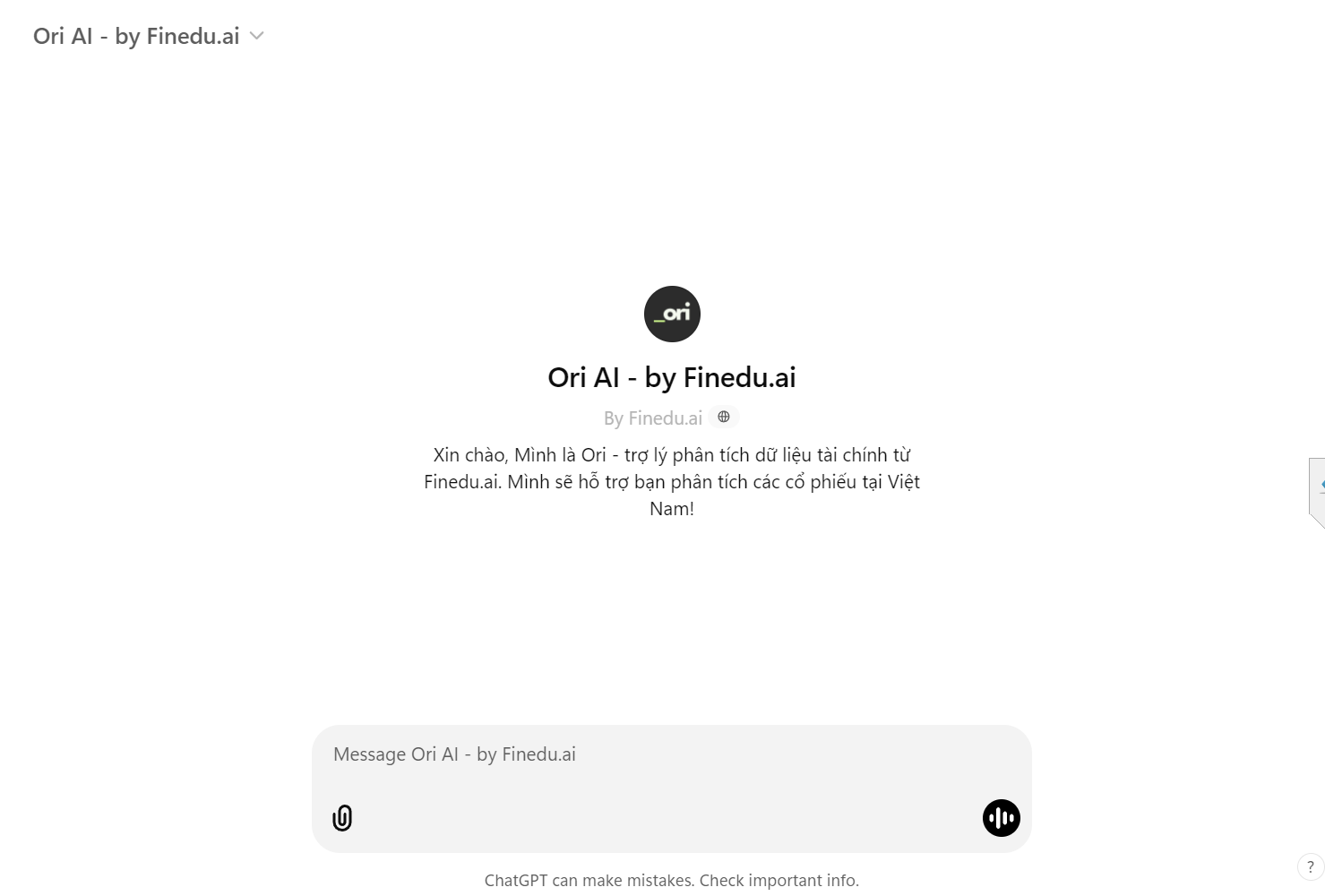Màn hình chat Ori